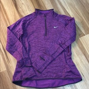 Nike Heathered Purple Quarter-Zip Top